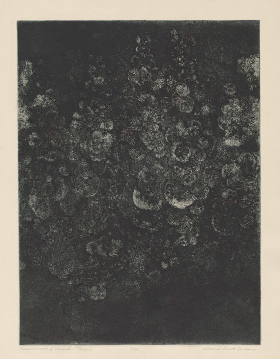 Detail of Rememberence of Norfolk Conn Dark Garden 1958